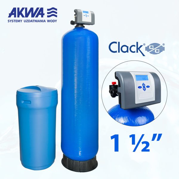Dwuelementowy zmiękczacz wody Clack PL DUO przyłącze 1 1/2 cala