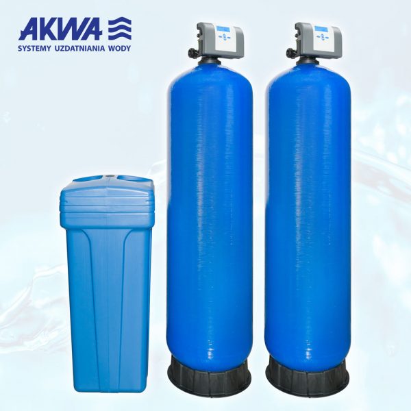 Dwukolumnowy zmiękczacz wody do pracy ciągłej Clack PL TWIN - od 1,5 cala do 2 cale, od 100 litrów do 500 litrów