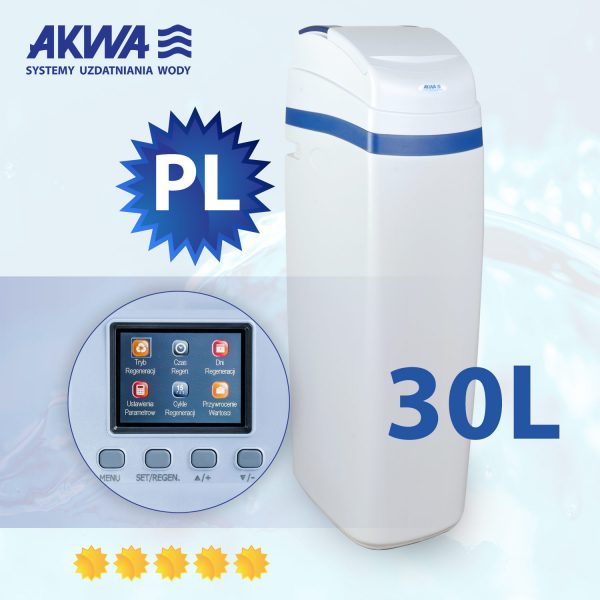 Kompaktowy zmiękczacz wody Slide Cover 30l PL AKWA Filtry