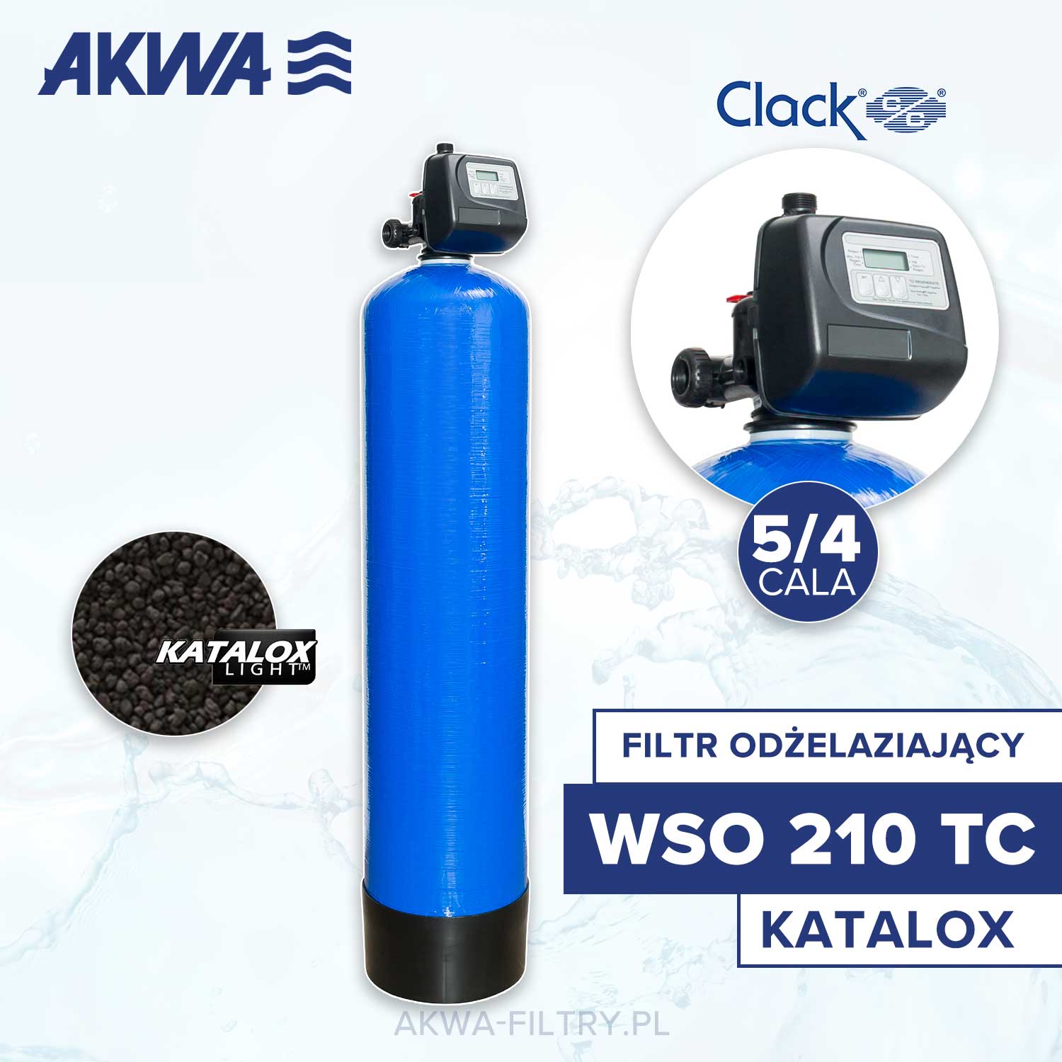 Filtr odżelaziający WSO 210 Katalox TC AKWA przył. 5/4″